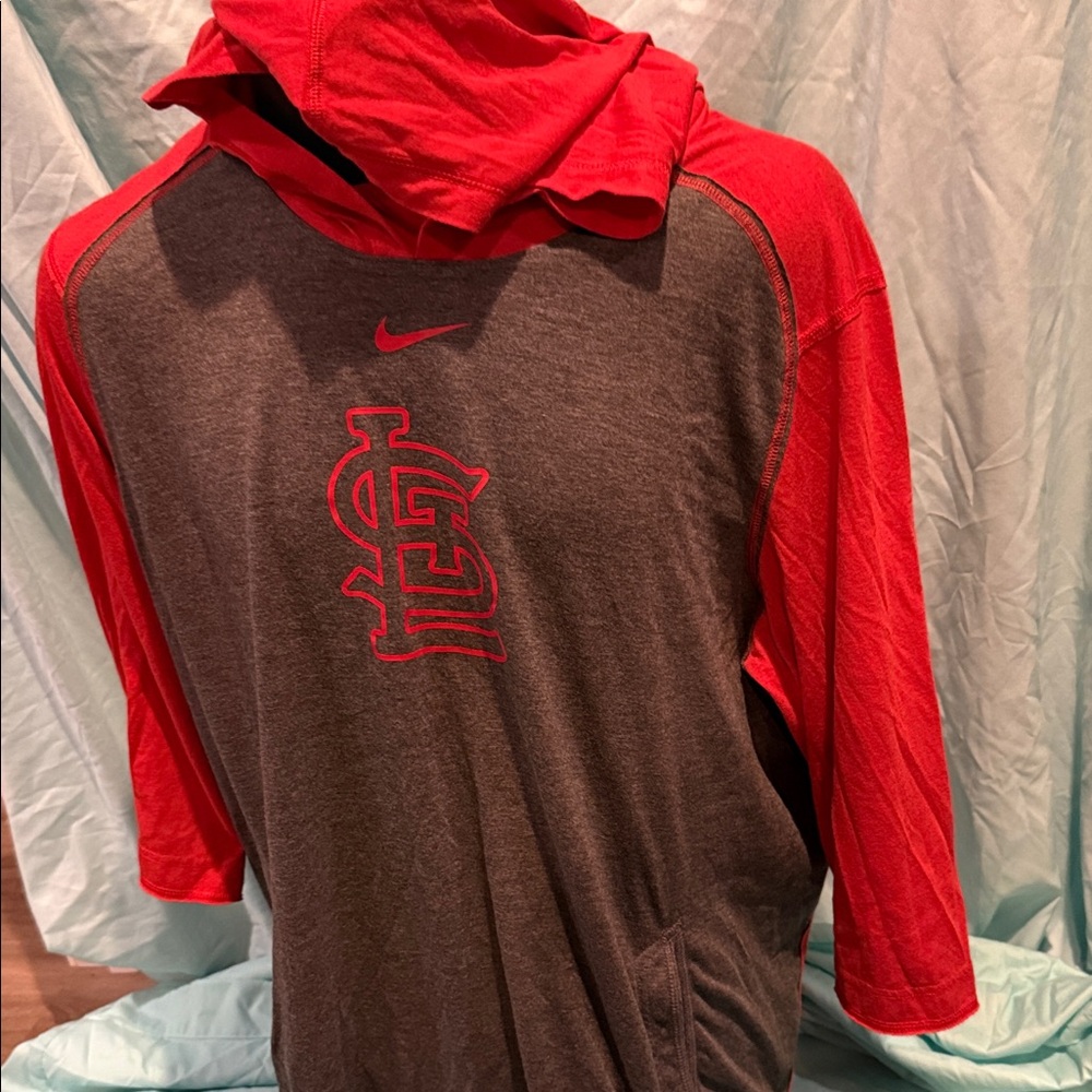 Nike Red and Gray St. Louis Cardinals Pullover